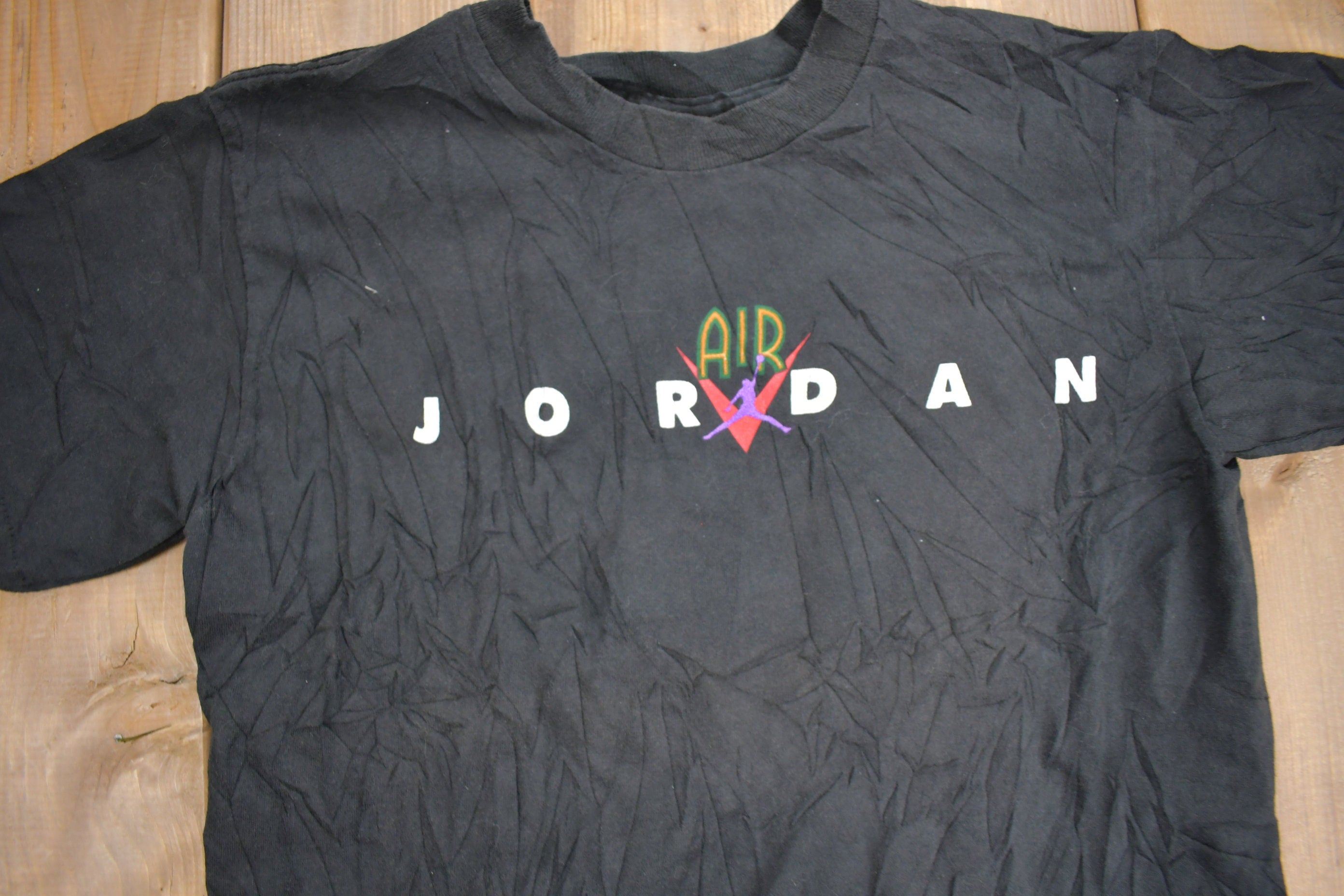 Vintage 1990s Nike Air Jordan Dream it Do it Spike Lee Grey Tag Graphic T-Shirt