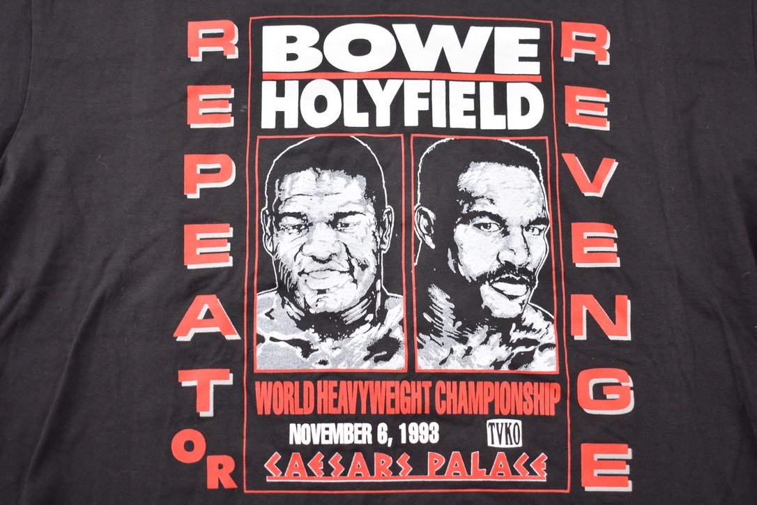 Vintage 1993 Bowe Vs Holyfield World Heavyweight Championship Promo T-Shirt