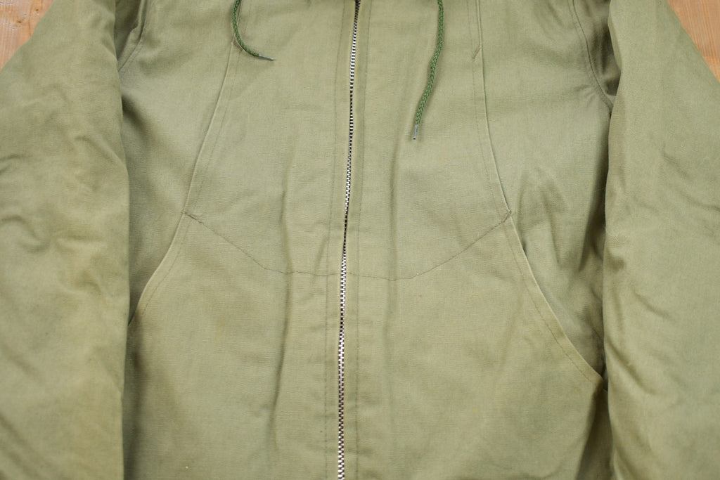 Vintage 1980s Military Hooded Jacket