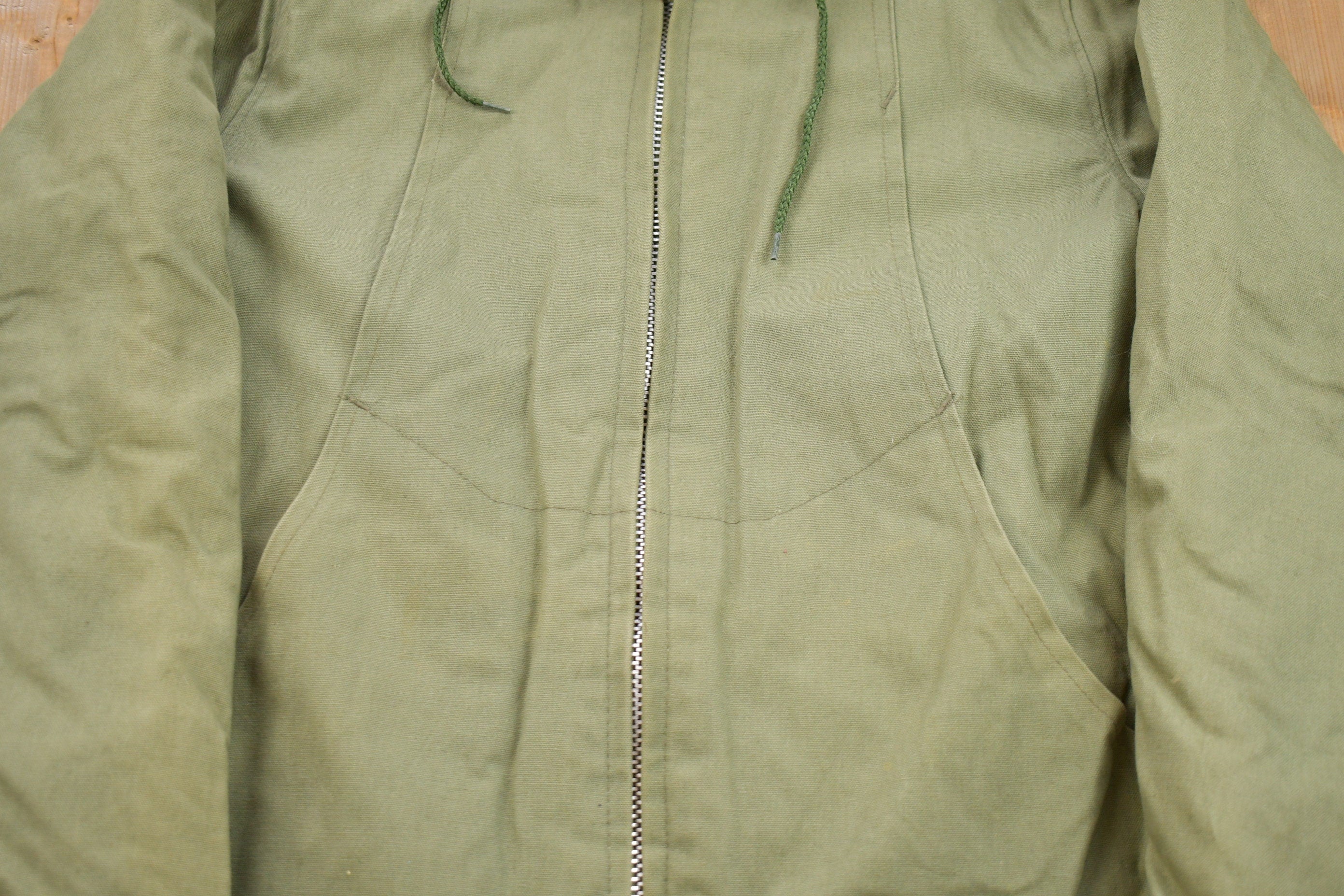 Vintage 1980s Military Hooded Jacket