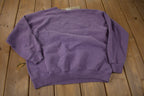 Vintage 1990s Hanes Herway Purple Blank Crewneck Sweatshirt Made In USA