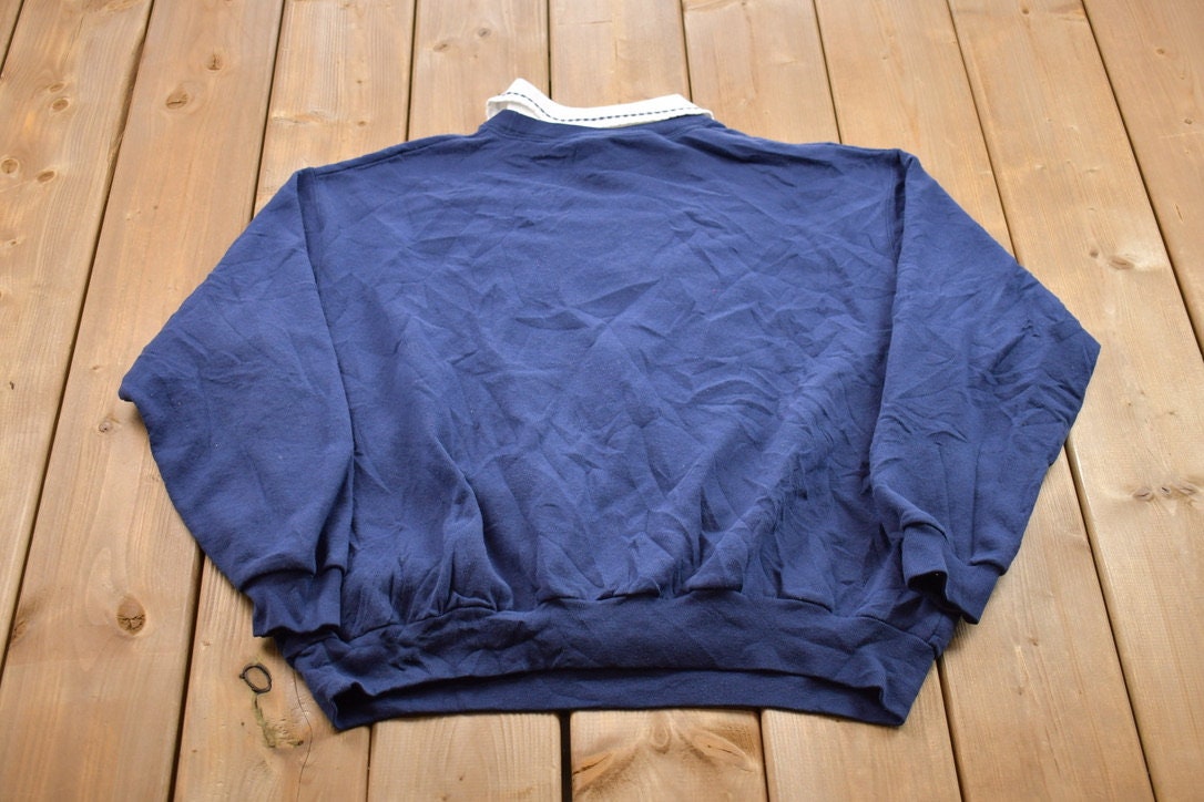 Vintage 1990s Heart Theme Collared Sweater