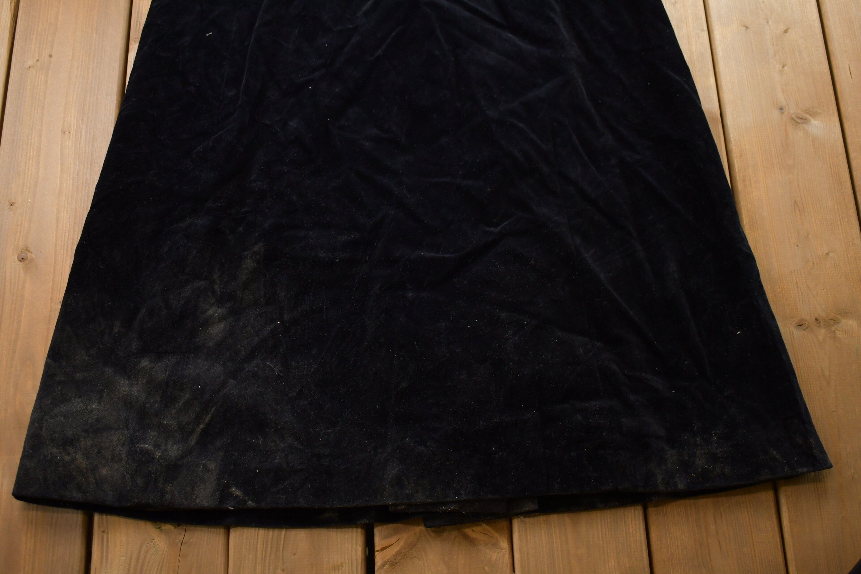 Vintage 1970s Lou Ritchie Velour Full Length Double Breasted Coat