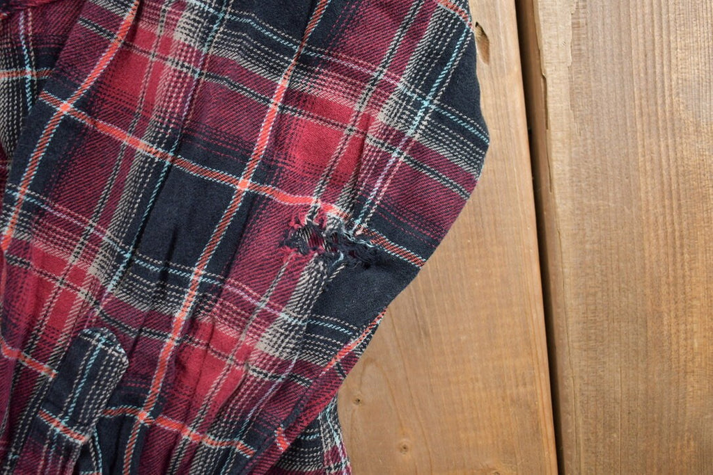 Vintage 1990s Plaid Flannel Button Up Shirt