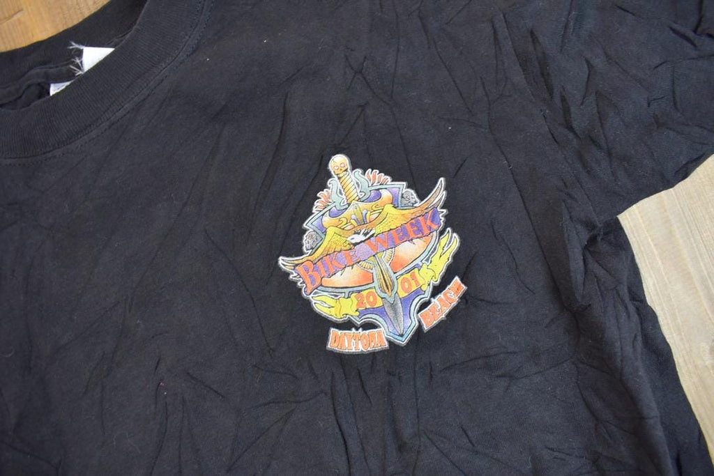 Vintage 2001 Daytona Bike Week Graphic T Shirt