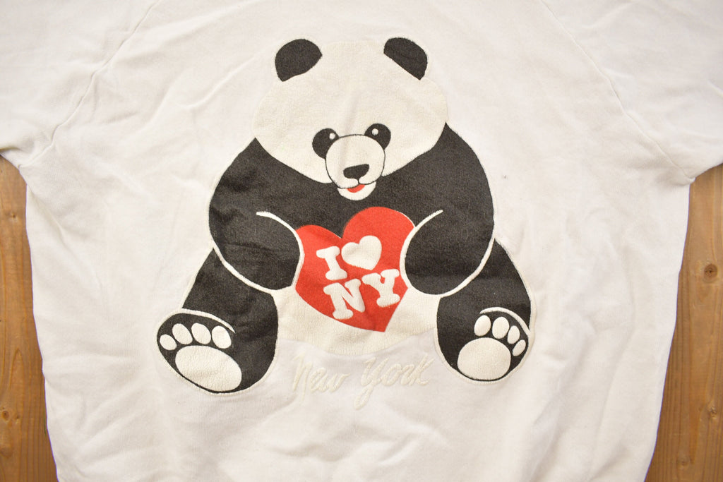 Vintage 1990s I Love New York City Panda Crewneck Sweatshirt