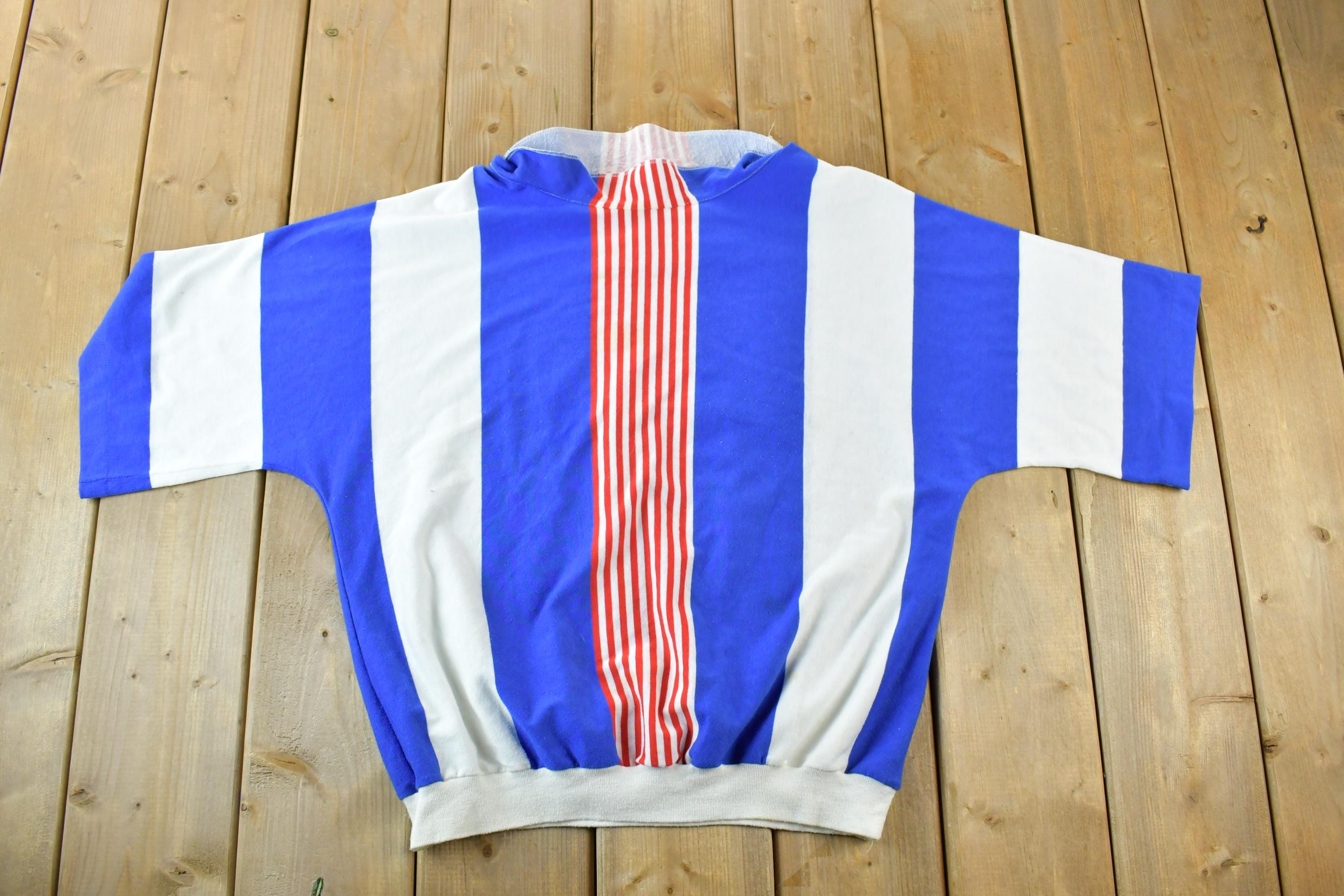 Vintage 1960s Striped Fancy Souvenir Single Stitch Graphic Print T-Shirt