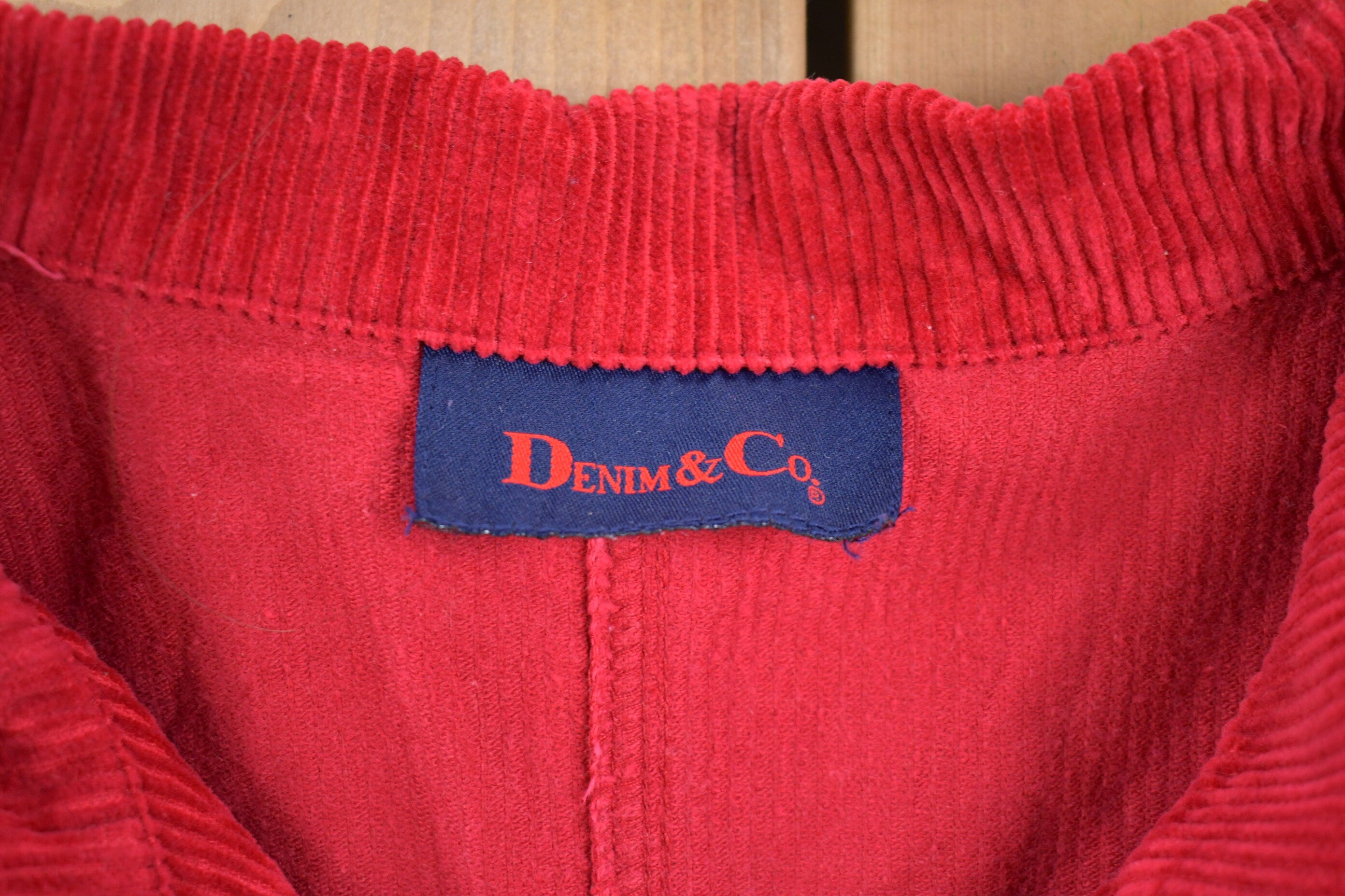 Vintage 1990s Denim & Co Full Zip Shirt  1990s Zip Up Shirt  Vintage Corduroy  Plaid Flannel  Casual Shirt  Vintage Corduroy  Zip Up