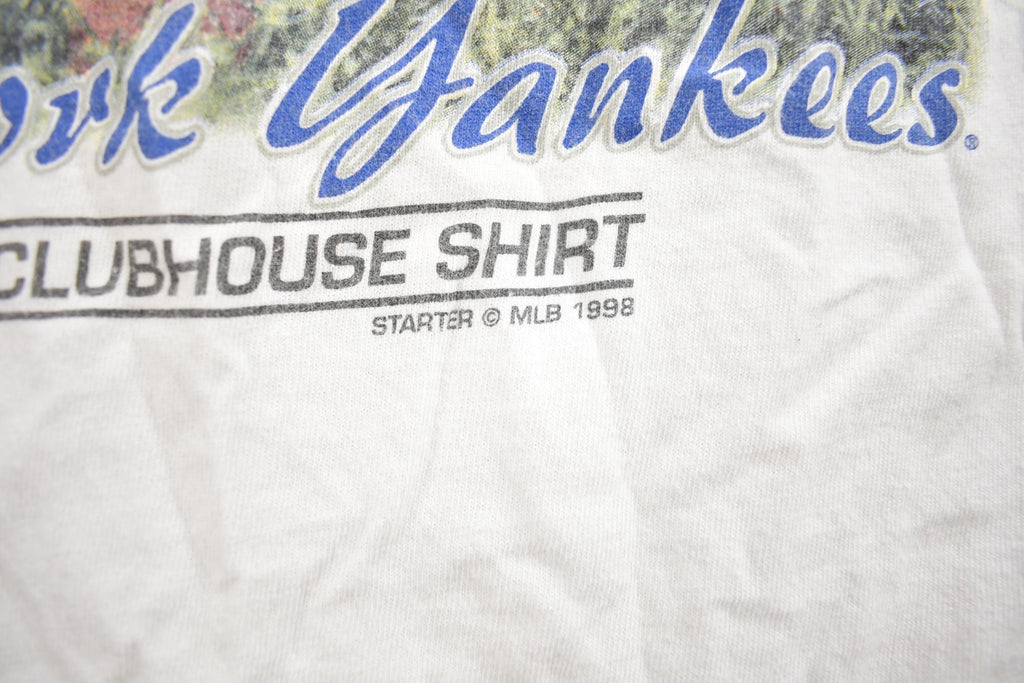 Vintage 1998 MLB Baseball New York Yankees World Series Starter Graphic T-Shirt Made In USA