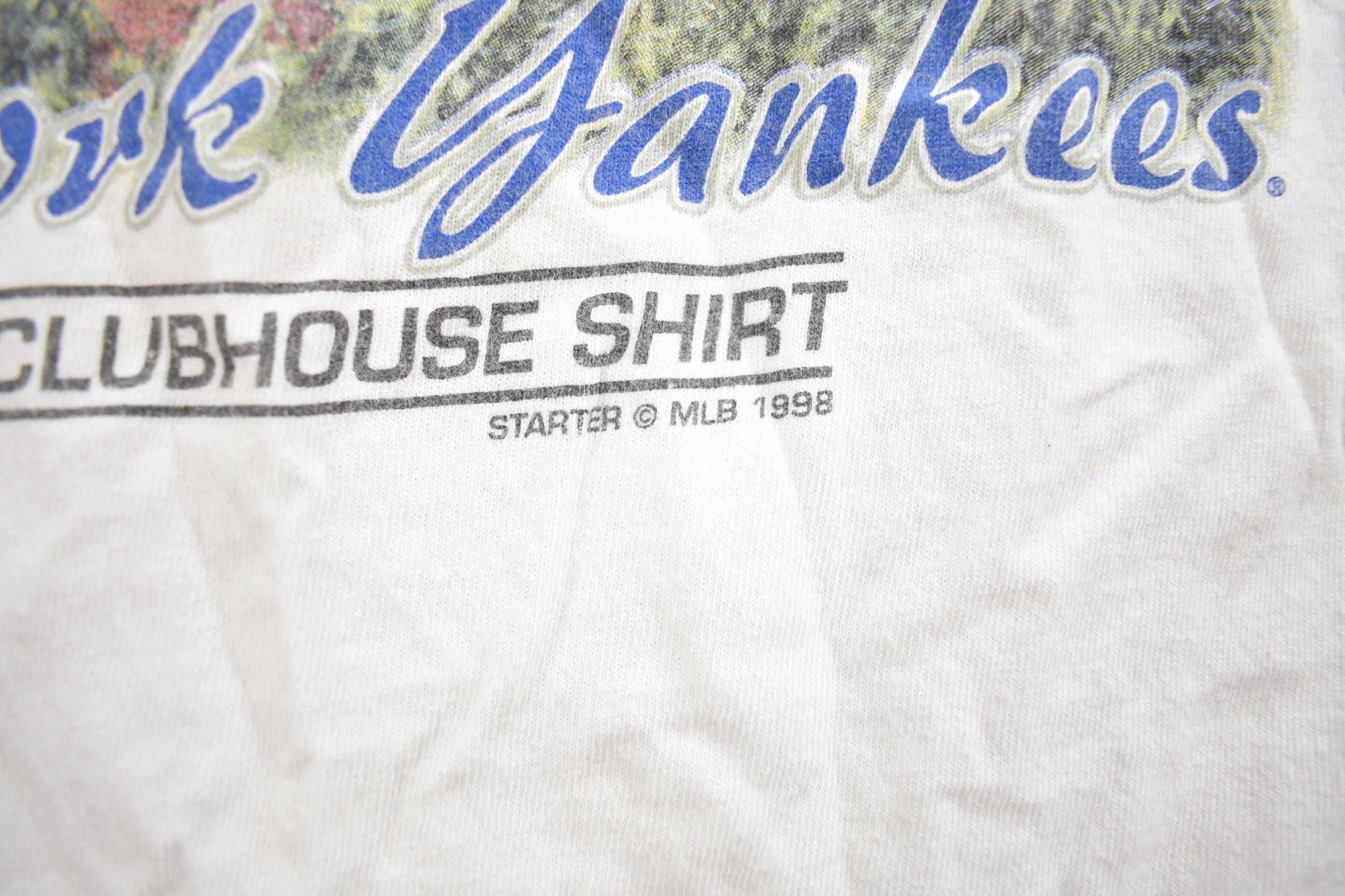 Vintage 1998 MLB Baseball New York Yankees World Series Starter Graphic T-Shirt Made In USA