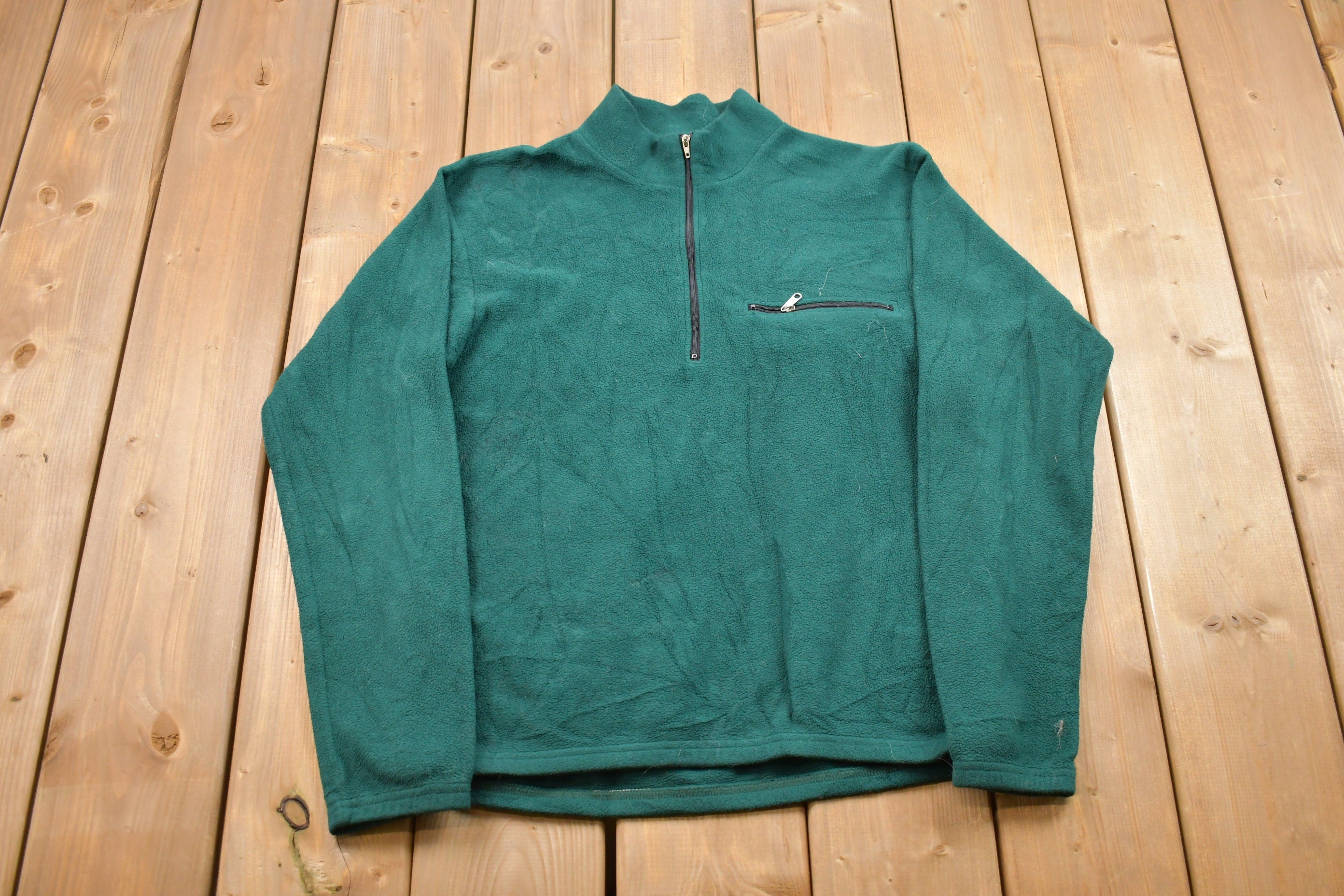 Vintage 1990s REI Quarter Zip Fleece Sweater