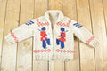 Vintage 1960s Marching Band Wool Knit Full Zip Sweater Youth S