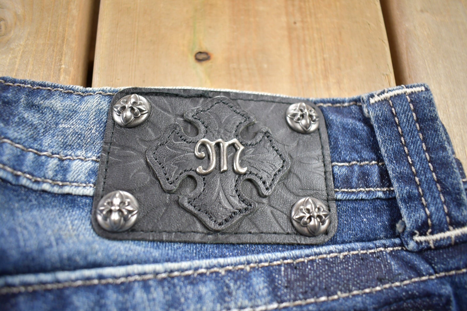 Vintage Y2K Miss Me Bedazzled Low Rise Jeans Size 26x32