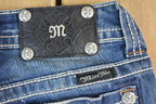 Vintage Y2K Miss Me Bedazzled Low Rise Jeans Size 26x31