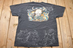 Vintage 1995 3D Emblem Sturgis Black Hills Rally Motorcycles All Over Print T-Shirt