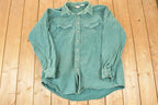 Vintage 1990s Winter Run Heavy Cotton Button Up Outdoorsman Shirt Men's XL