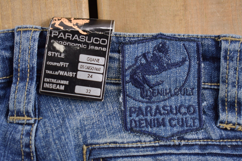 Vintage Deadstock Y2K Parasuco Flared Lowrise Cargo Jeans