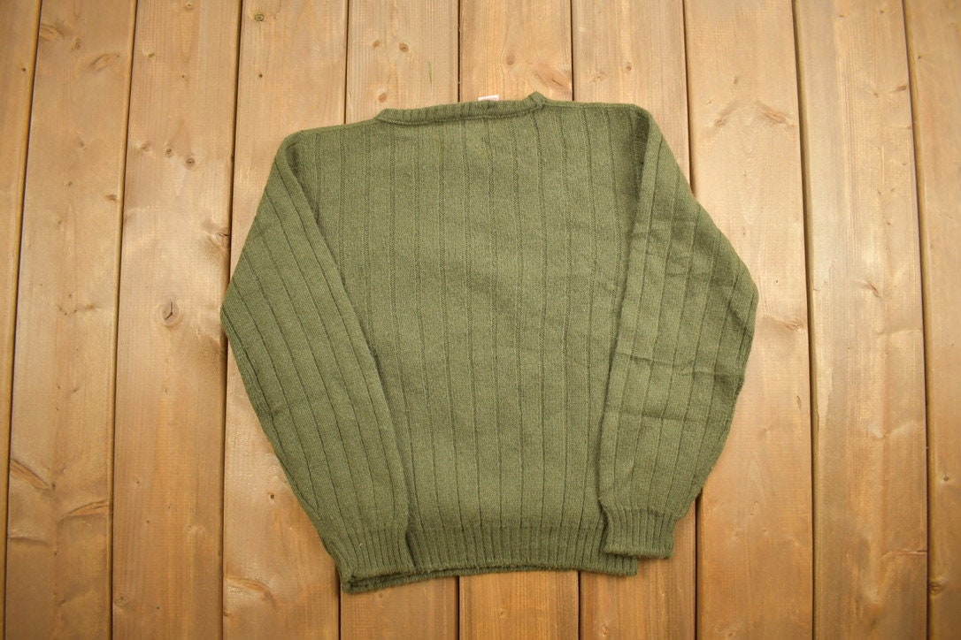 Vintage 1990s Brian MacNeil Women's Knitted Wool Crewneck Sweater