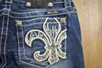 Vintage Y2K Miss Me Bedazzled Low Rise Jeans Size 26x31