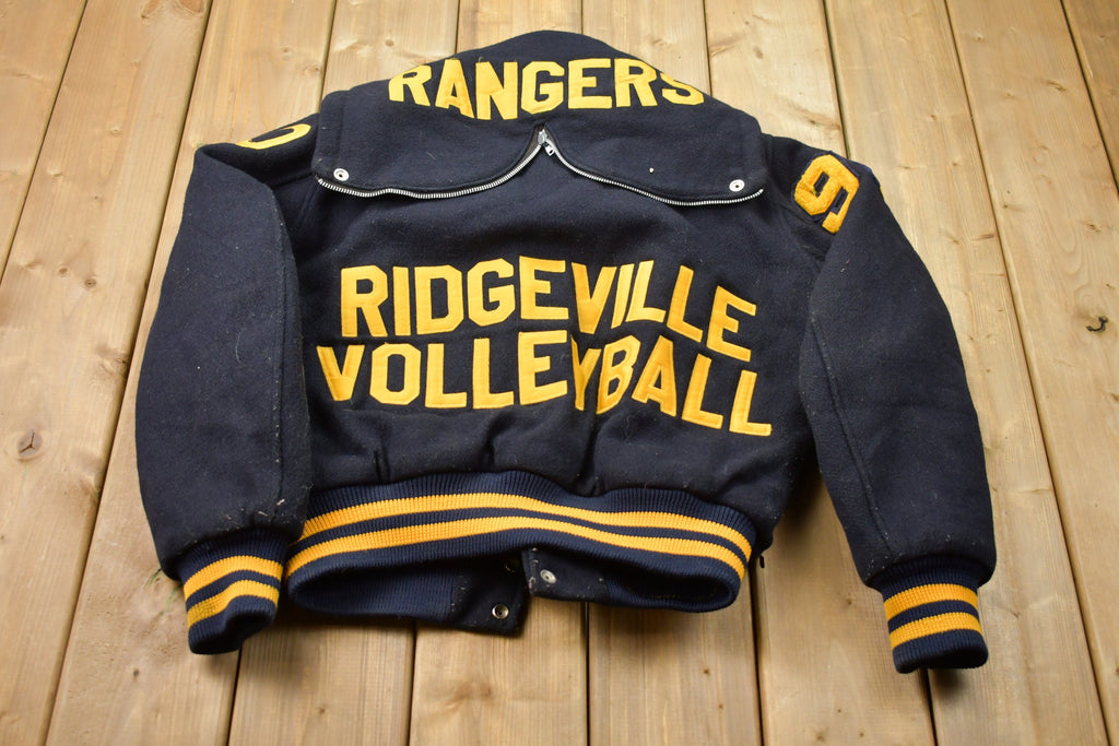 Vintage 1980s Ridgeville Volleyball Varsity Jacket