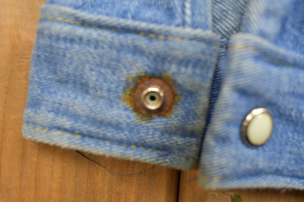 Vintage 1990s Blank Denim Button Up Shirt