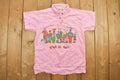 Vintage 1987 Pink "Cest La Vie!" Woman's Graphic Collared Shirt