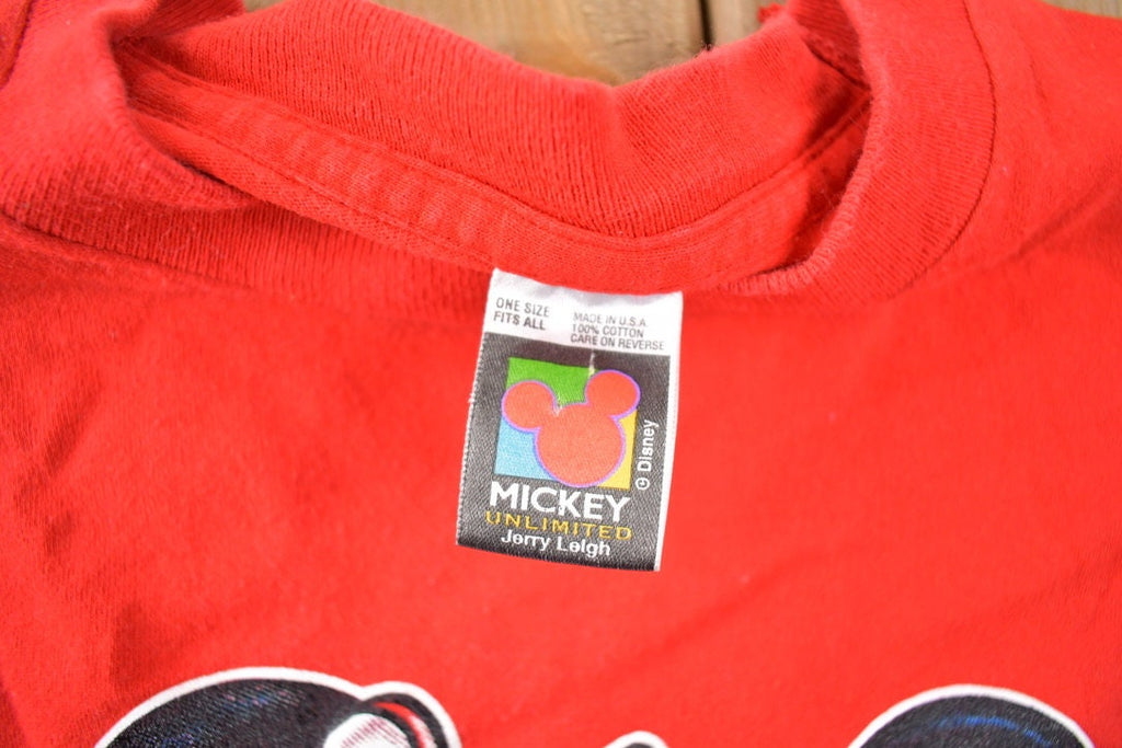 Vintage 1990s Disney Mickey & Minnie Mouse Graphic T-Shirt Made In USA One Size