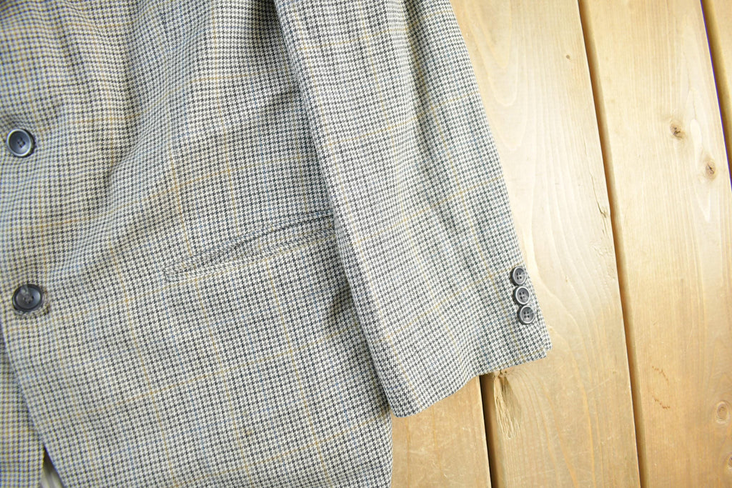 Vintage 1980s Gino Disegnatore Silk Wool Blazer Jacket Men's Medium