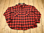 Vintage 1980s LL Bean Buffalo Plaid Wool Button Up Shirt