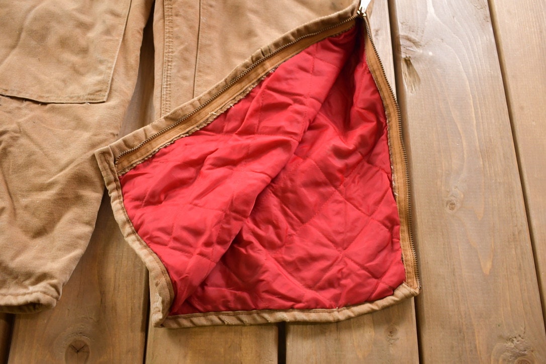 Vintage 1990s Carhartt Double Knee Canvas Overalls Size 42 Large