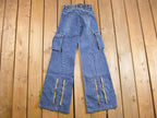 Vintage Deadstock Y2K Parasuco Flared Lowrise Cargo Jeans