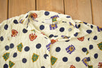 Vintage 1990s Sudden Impact Polka Dot Pattern Button Up Shirt