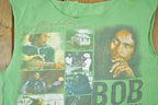 Vintage 1990s Bob Marley Trenchtown Rock Souvenir Single Stitch Graphic Print Tank Top Made In USA