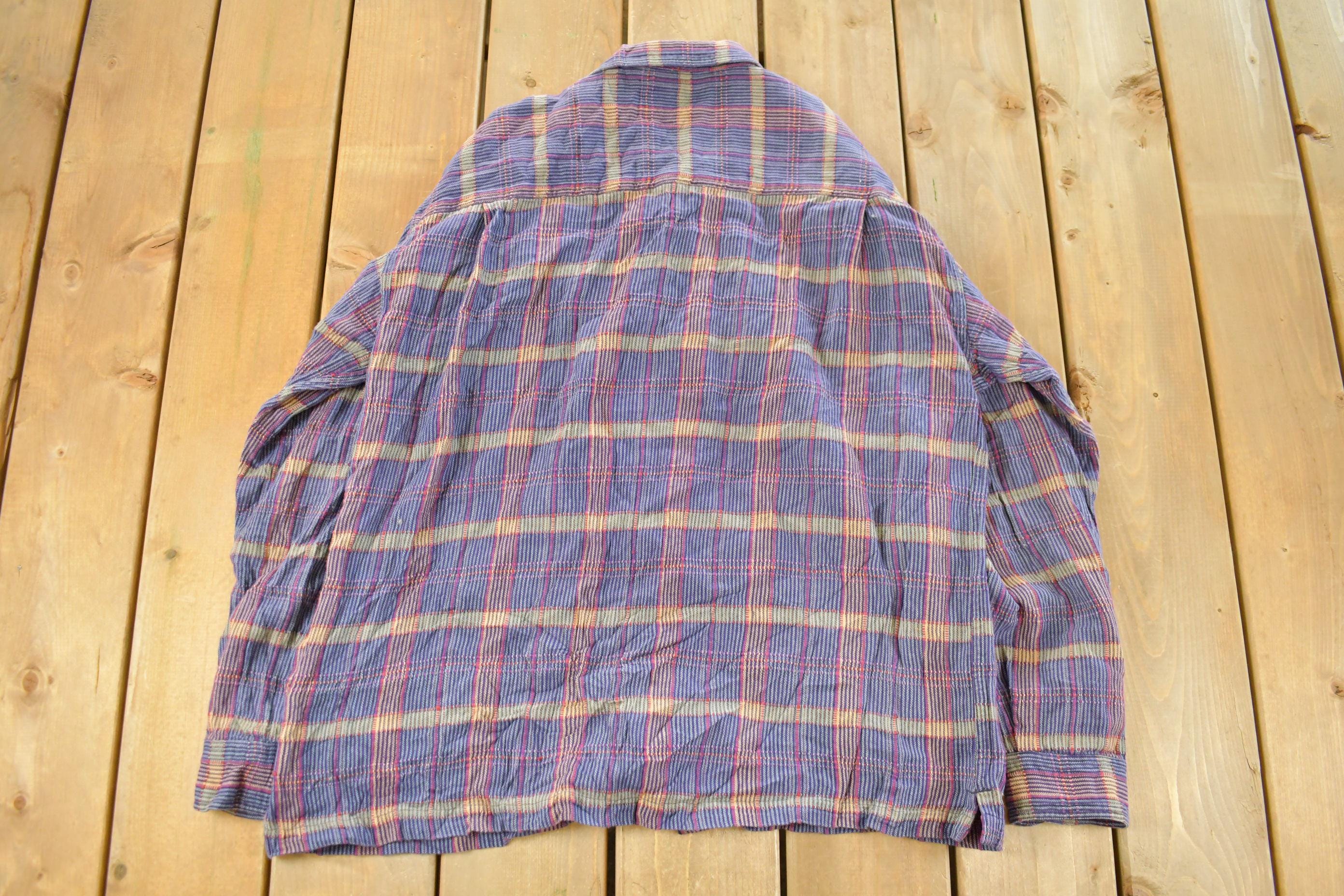 Vintage 1990s L.L. Bean Plaid Flannel Button Up Shirt Men's Large