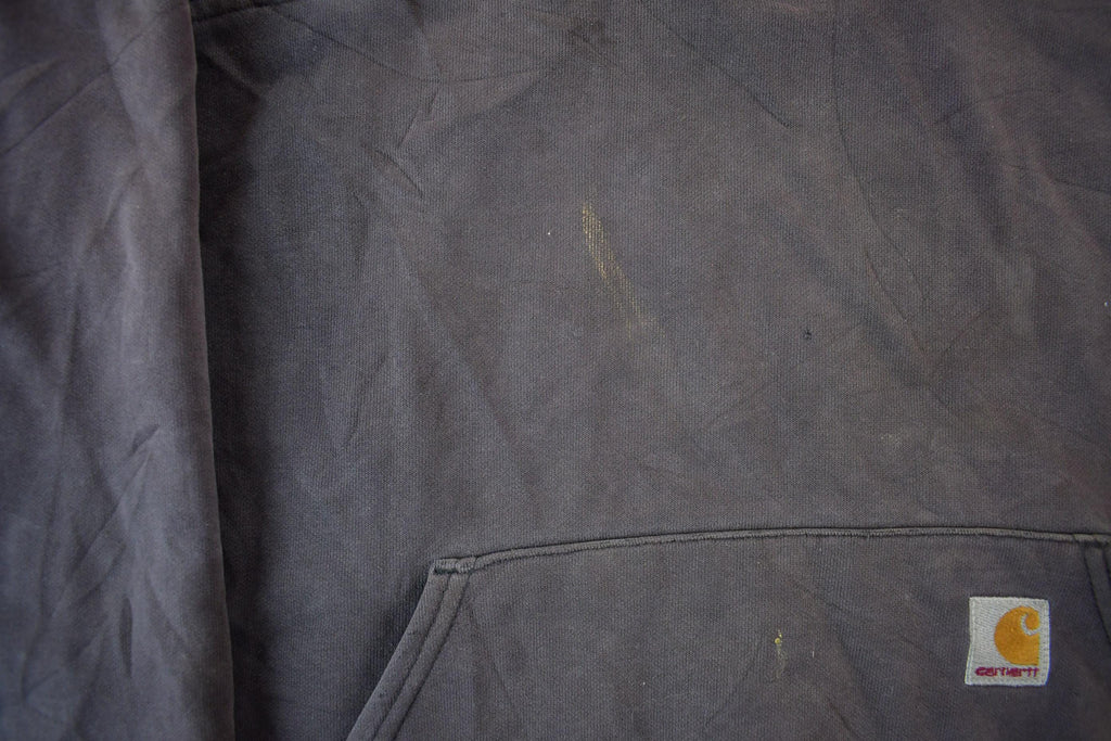 Vintage 1990s Distressed Carhartt Quarter Zip Up Hoodie