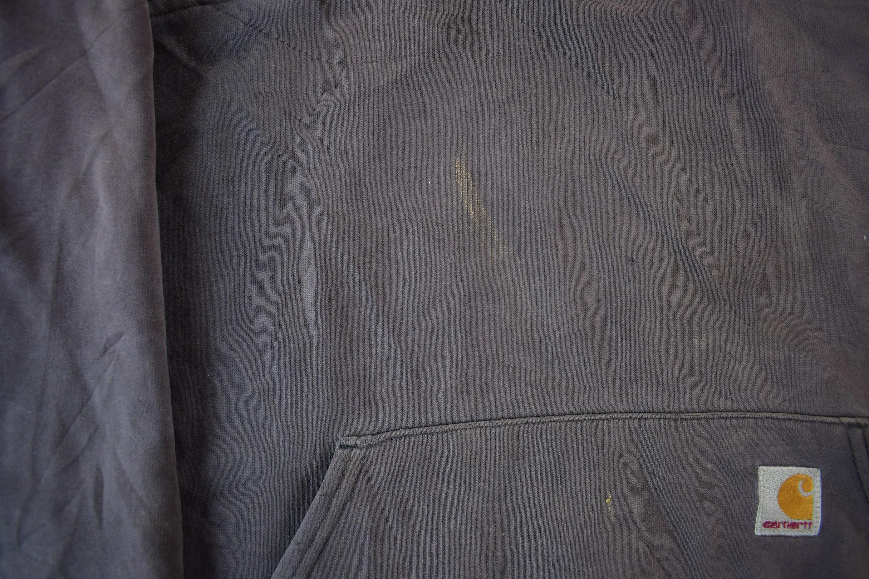 Vintage 1990s Distressed Carhartt Quarter Zip Up Hoodie