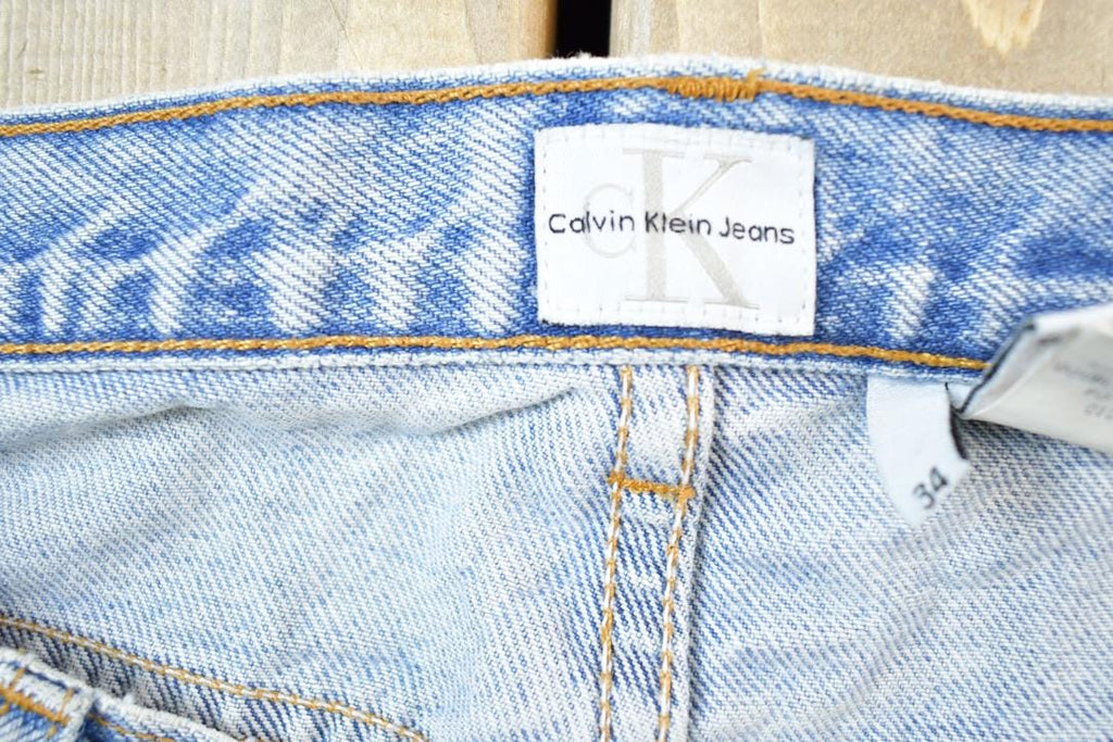 Vintage 1990s Calvin Klein Union Made Denim Jeans Size 34 x 28 Made In USA