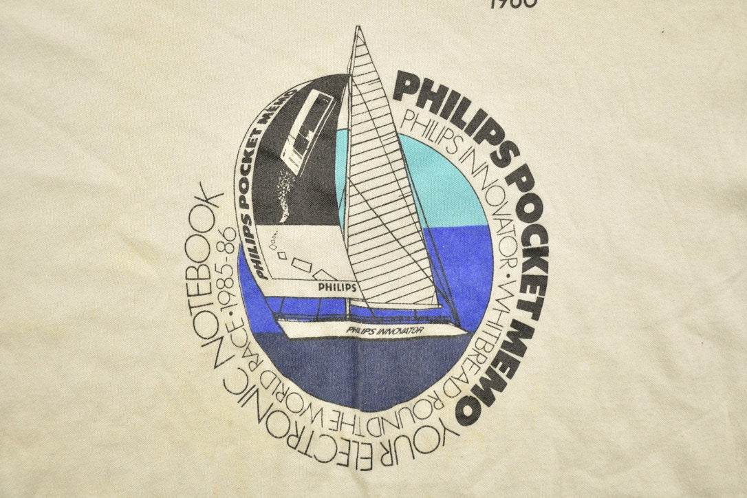 Vintage 1986 Philips Yacht Sailing Graphic T-Shirt