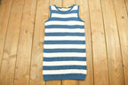 Vintage 1990s Liz Claiborne Striped Knitted Short Sleeve Vest