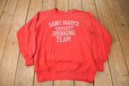 Vintage 1960s Saint Mary's Varsity Drinking Team Raglan Sweatshirt