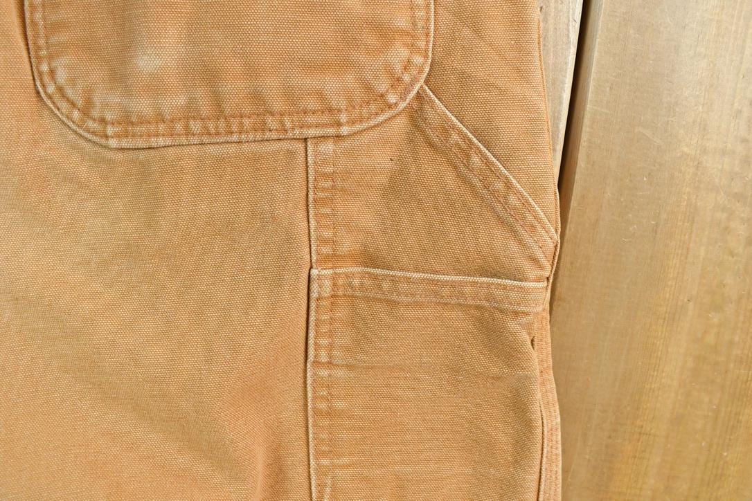 Vintage 1990s Carhartt Tan Denim Work Pants Size 33 x 34