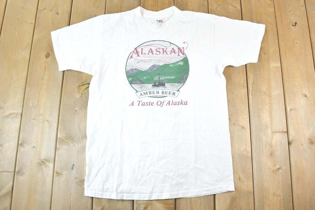 Vintage 90s Alaskan Amber Beer T-Shirt - Souvenir Vacation Tee