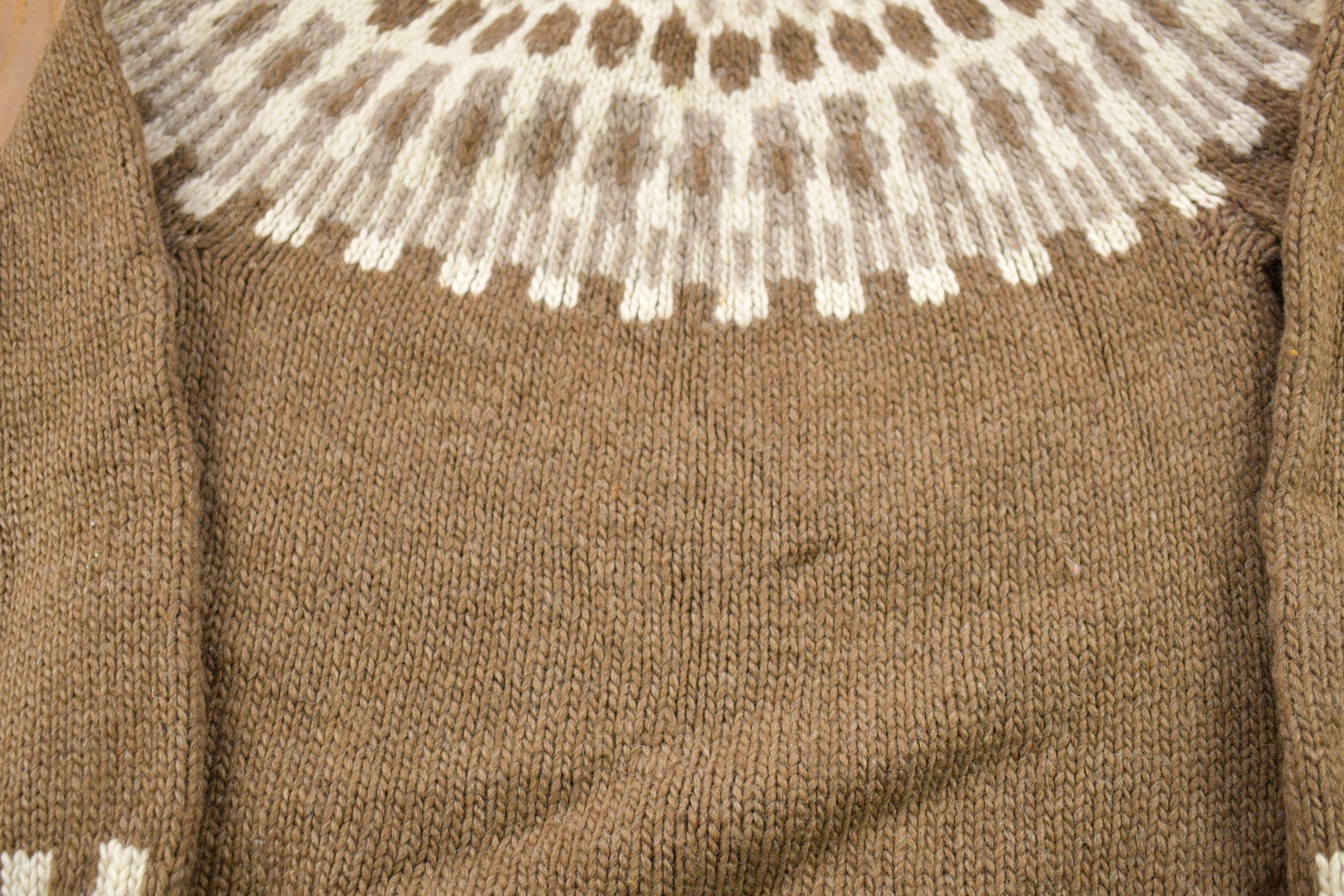 Vintage 1970s Nordic Graphic Knit Sweater Apres Ski