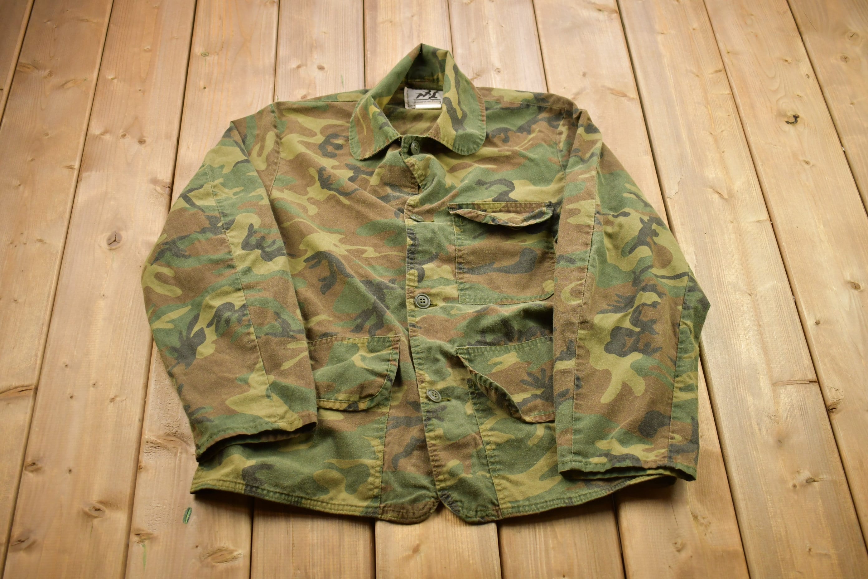 Vintage Military Button Up Shirt