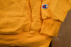 Vintage Y2K Yellow Champion Hoodie / Sweater / Brand Logo Streetwear Print / Athletic Pull Over / Authentic Athletic Apparel