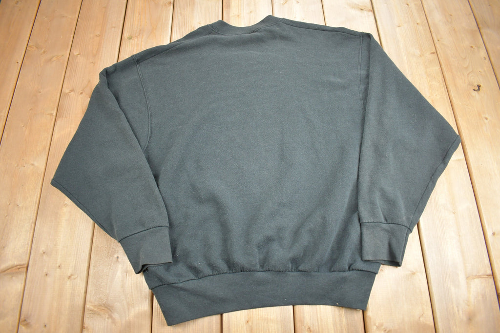 Vintage 1990s Blank Black Crewneck Sweatshirt