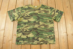 Vintage 1990s Distressed Woodland Camo T-Shirt Men's Large