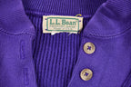 Vintage 1990s L.L Bean Button Up Knitted Crewneck Sweater