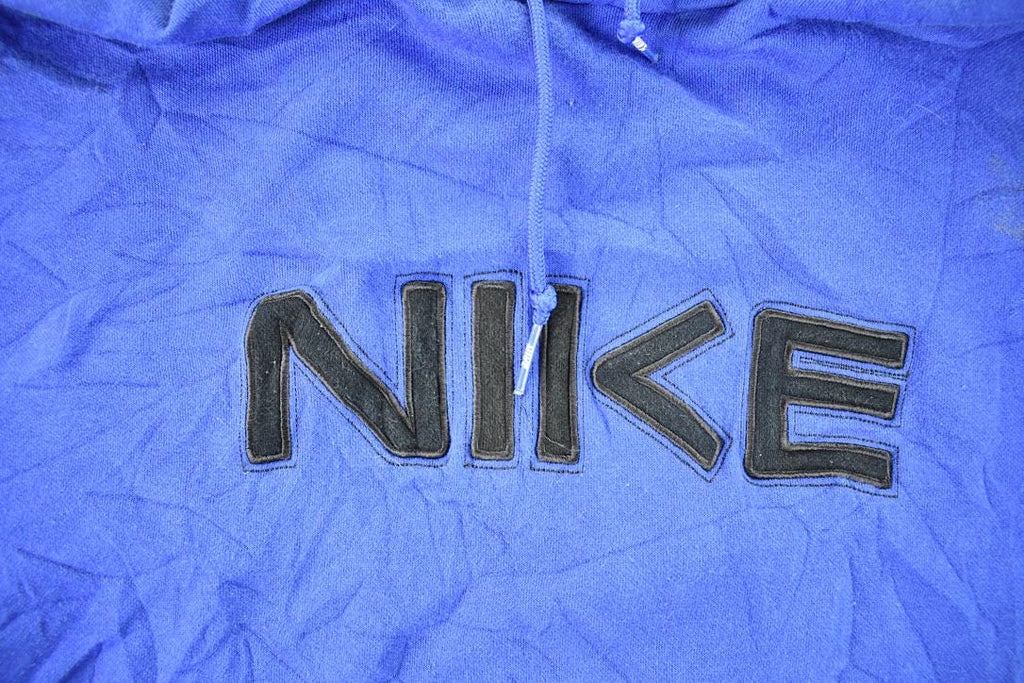 Vintage Y2K Nike Text Logo Hoodie Sweatshirt Men's XL