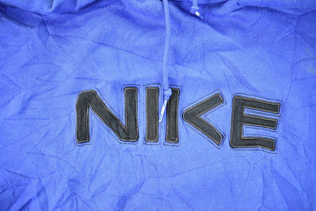 Vintage Y2K Nike Text Logo Hoodie Sweatshirt Men's XL